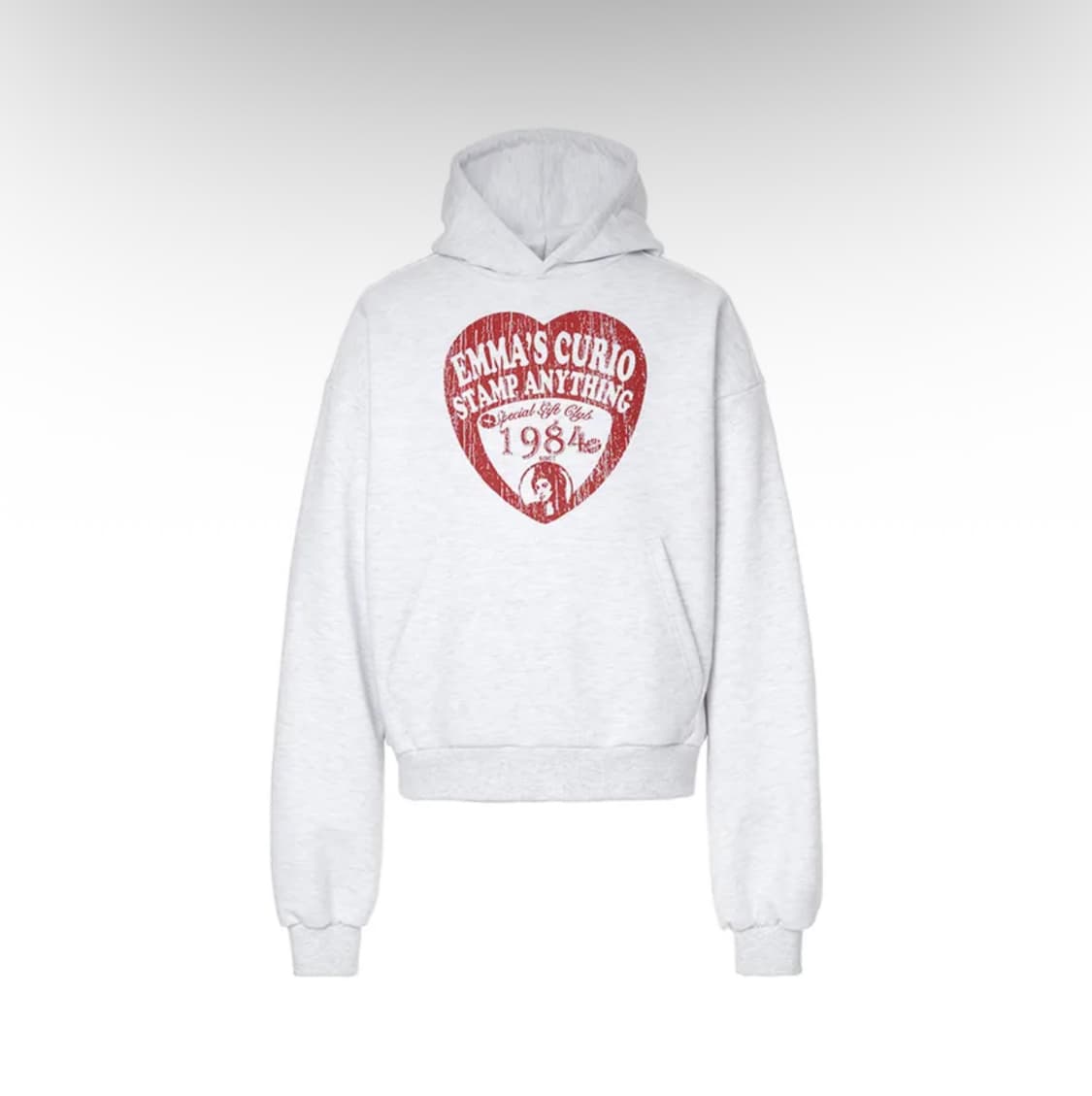 DNSR 디앤에스알 크롭 하트 후드 그레이 L 상품이미지3