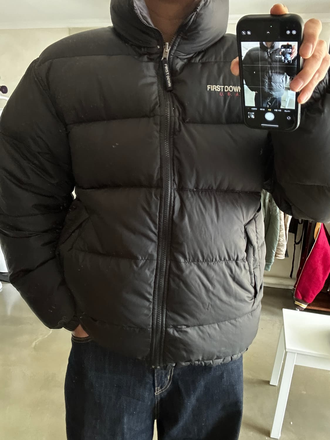 Firstdown 퍼스트다운 클래식 숏 푸퍼 패딩자켓 상품이미지1