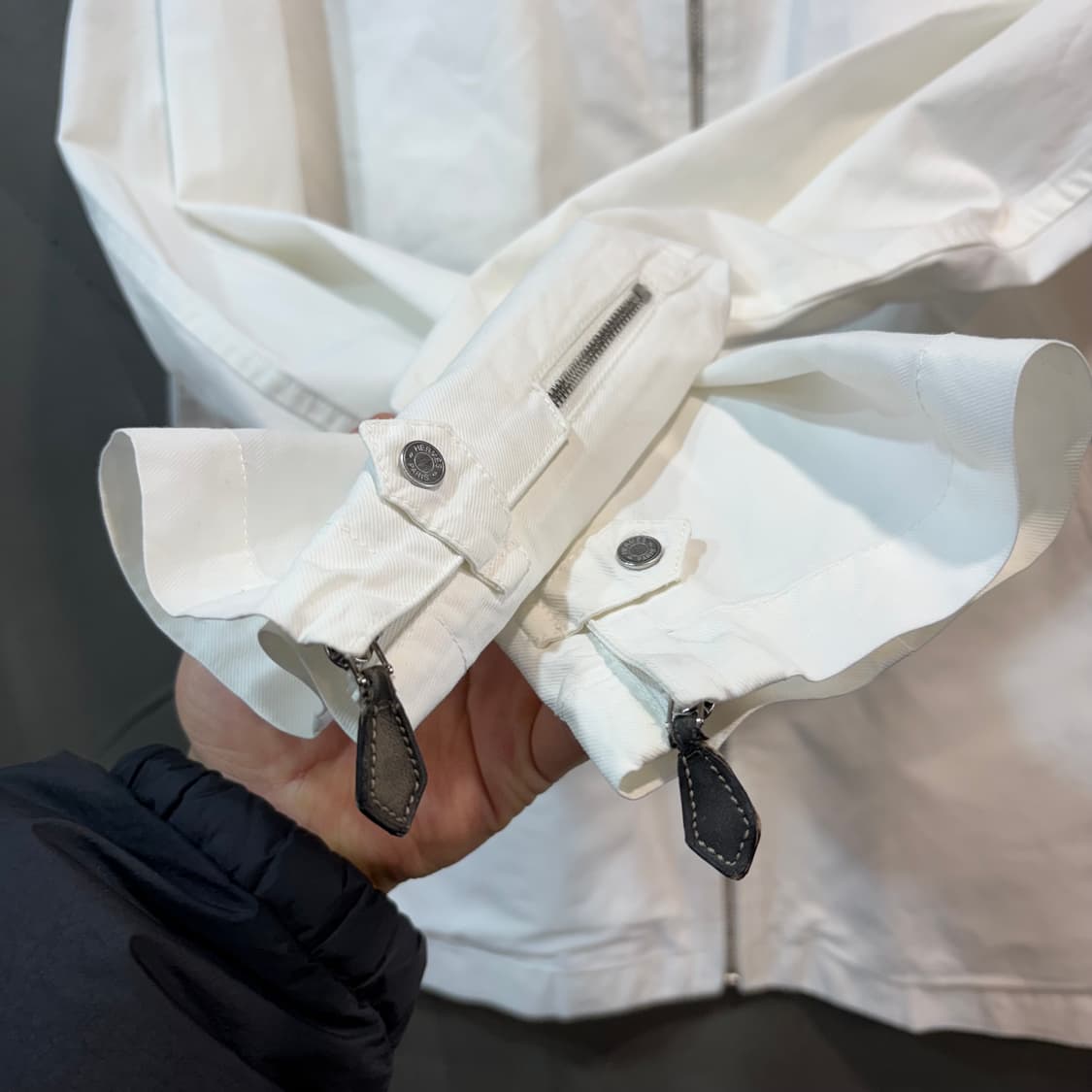 [48] HERMES 에르메스 화이트 면 자켓 상품이미지4