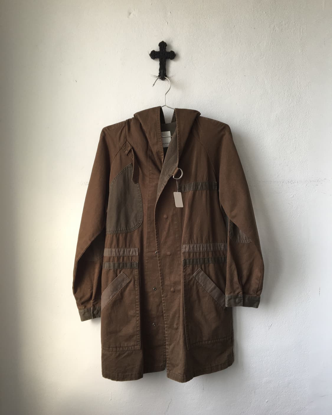 Patch point hood cotton coat 상품이미지2