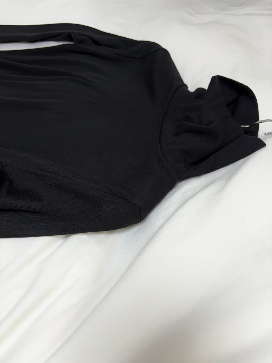 기모 폴라 셔링 원피스 블랙 상품이미지3