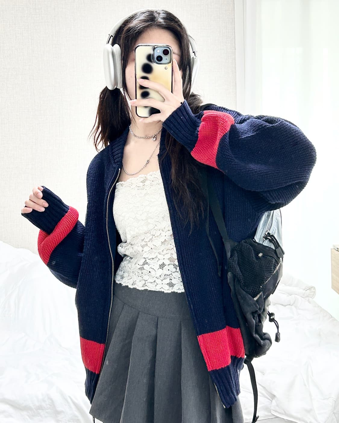 마제스틱 뉴욕양키스 빅로고 니트집업 상품이미지4