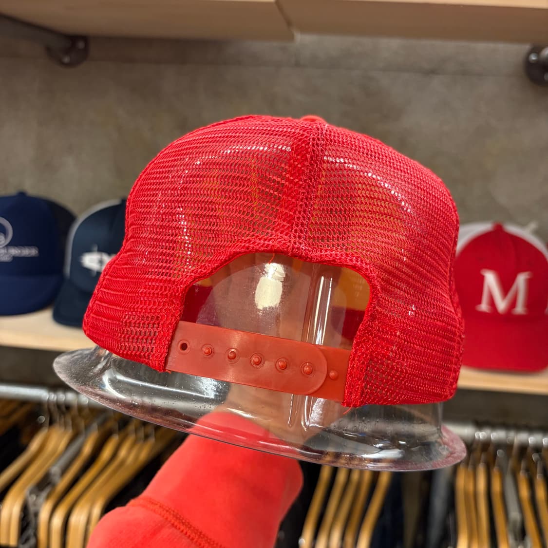 90s USA 빈티지 체리콕 굿즈 트러커 매쉬 볼캡 모자  상품이미지6