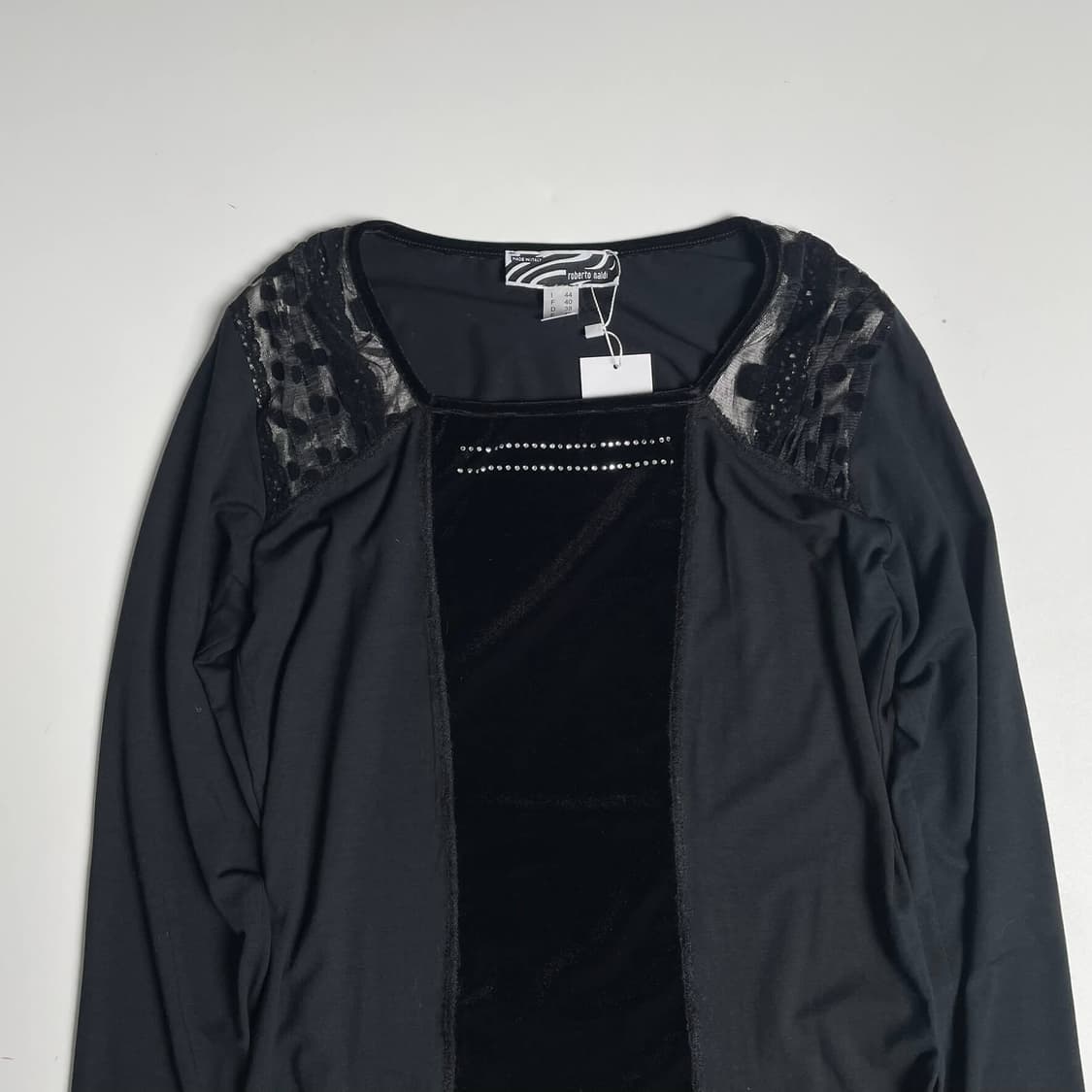 Roberto naldi 벨벳 도트 롱슬리브 (italy)   상품이미지2