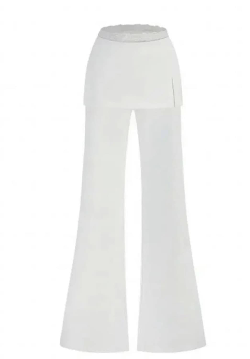 오운서(런웨이티켓) 레이스 패치 스트랩 부츠컷 화이트 s 상품이미지2