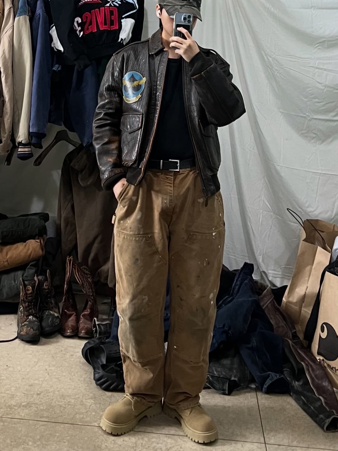 아비렉스 A-2 가죽자켓 상품이미지3