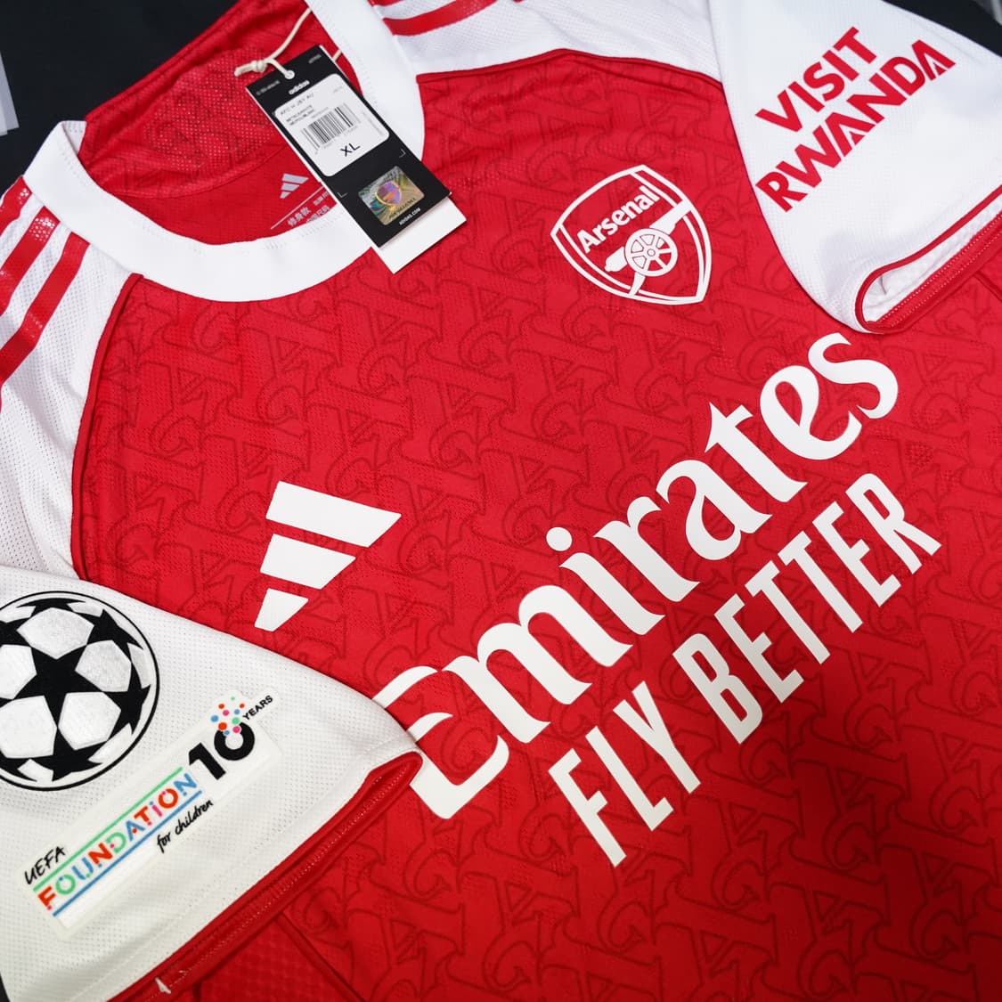[국내 XL][어센틱]25/26 아스날 라이스 챔피언스리그 홈 유니폼 상품이미지7