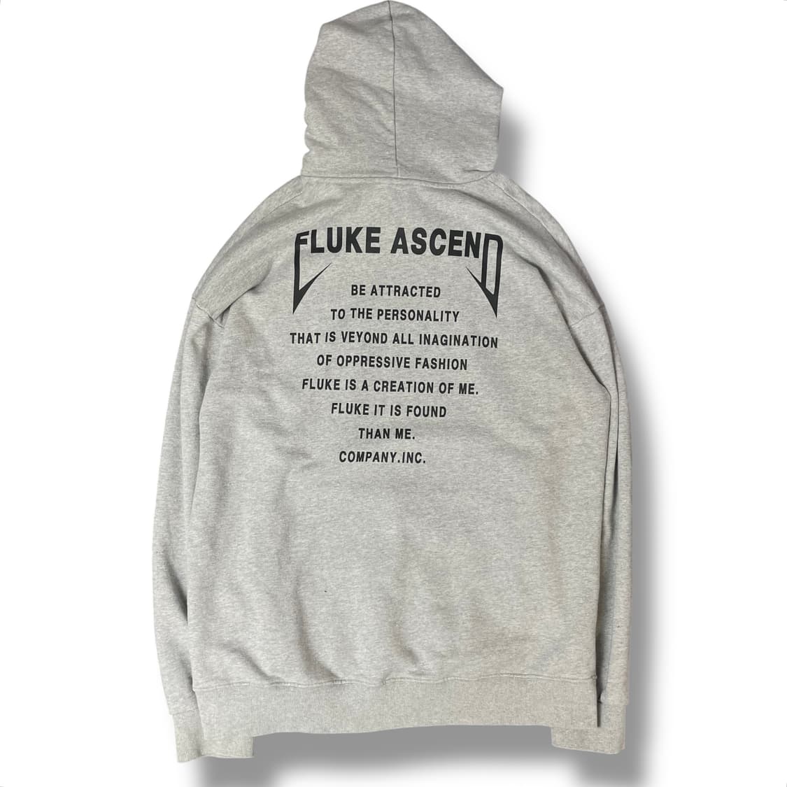 플루크미션 시그니쳐 빅 로고 그레이 후드티 XL 상품이미지2