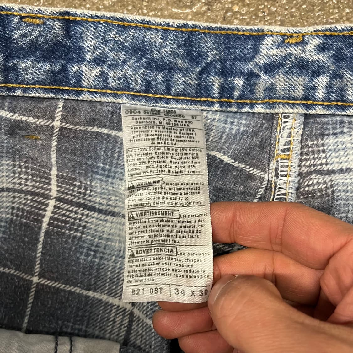 Carhartt 플란넬 라인드 데님 팬츠 (34”) 상품이미지7