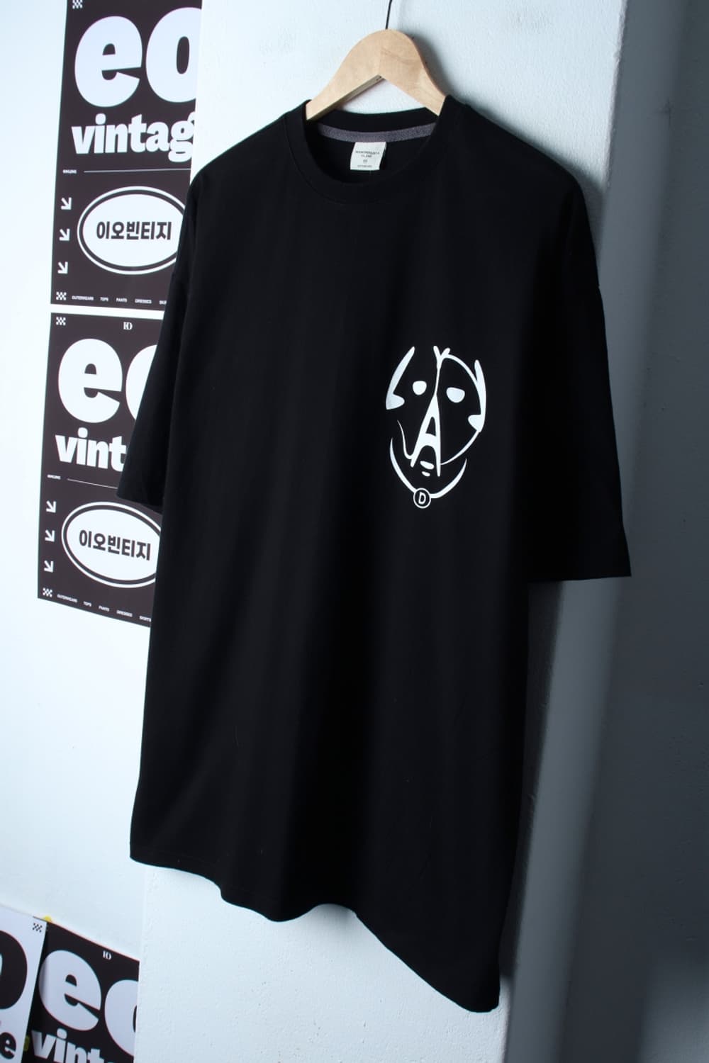(XL-2XL) 다이아몬드 레이라 반팔 티셔츠 프린팅 블랙-H32532 상품이미지1