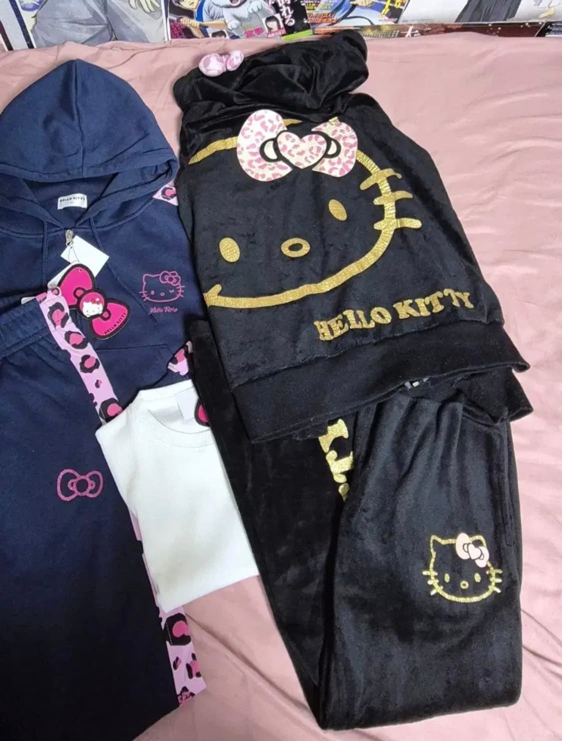 헬로키티 갸루 셋업 4종 악마 키티 핑크 레오파드 호피 키티 오네갸루 상품이미지4