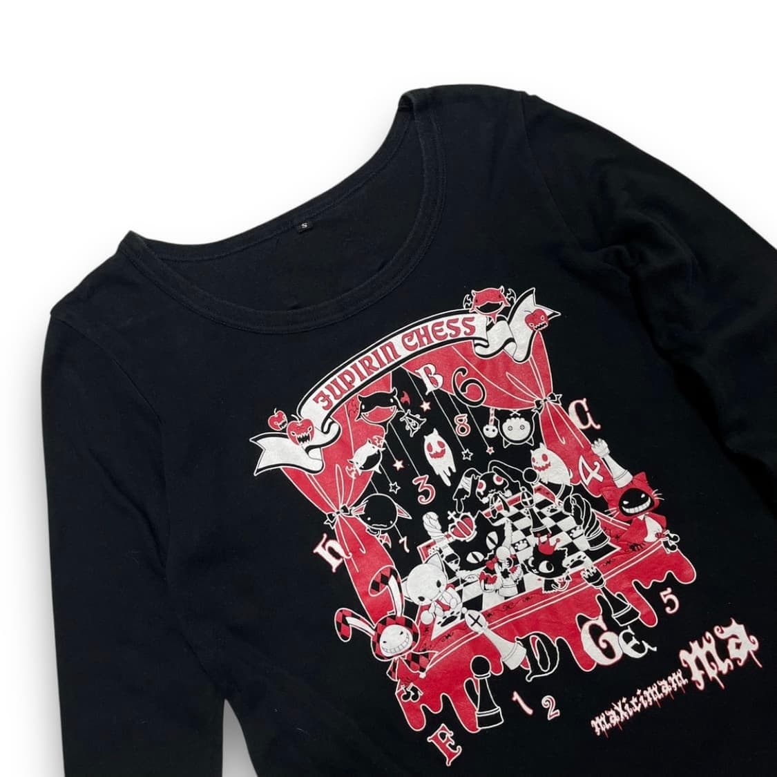 펑크 맥시멈 데빌 캣 아트 다크 롱 슬리브 상품이미지2