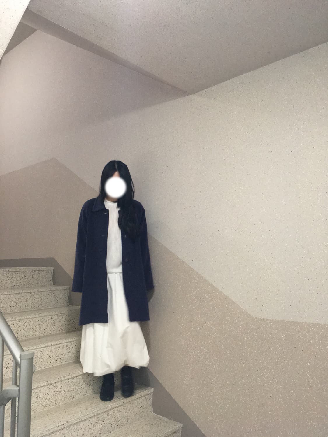 일본빈티지 울 딥퍼플 루즈핏 앙고라 미디 코트 상품이미지7