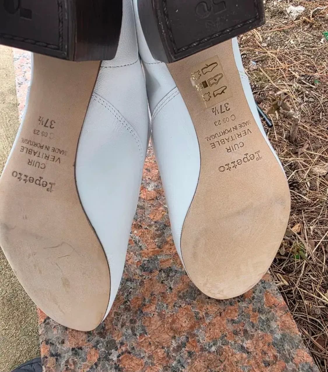 레페토 흰색 레이스업 슈즈/240mm 상품이미지5