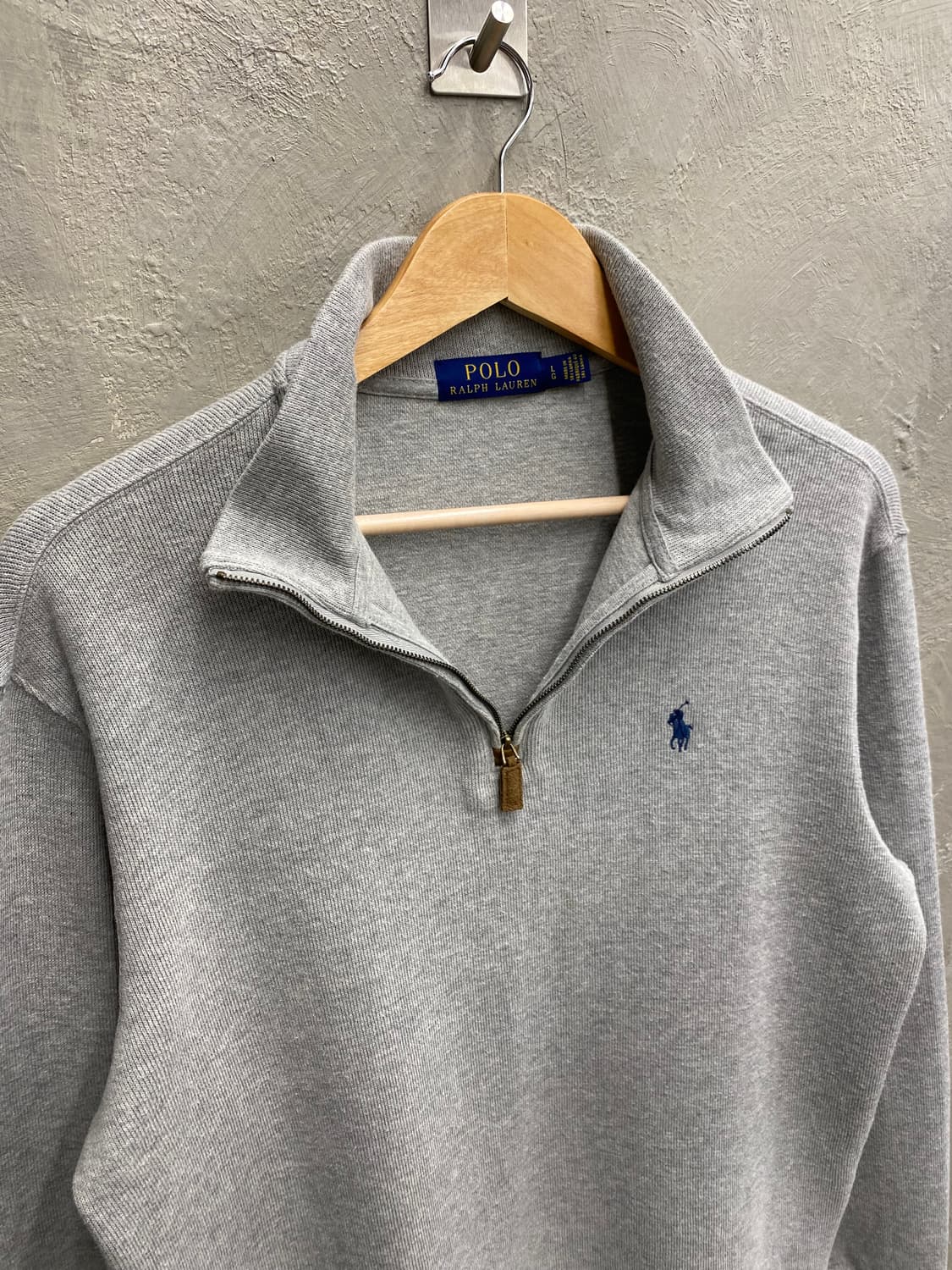 [L] Polo 폴로 랄프로렌 그레이 하프집업 니트 상품이미지5