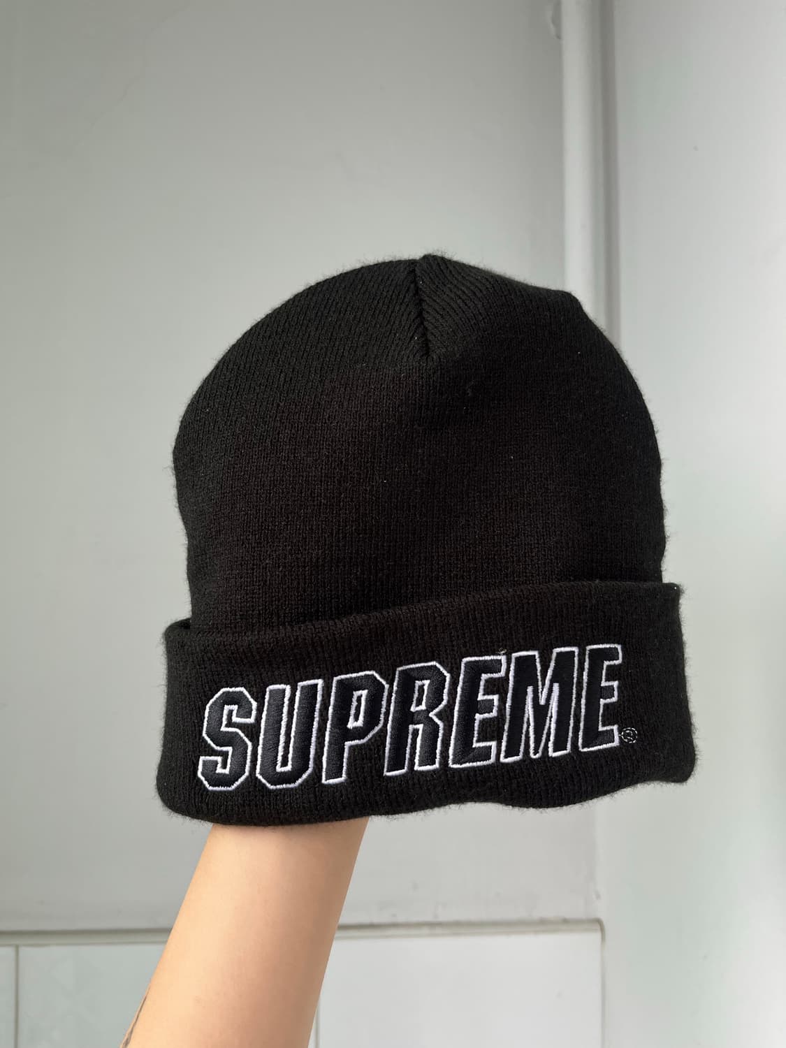 Supreme Slant Beanie Black - 23FW 상품이미지2