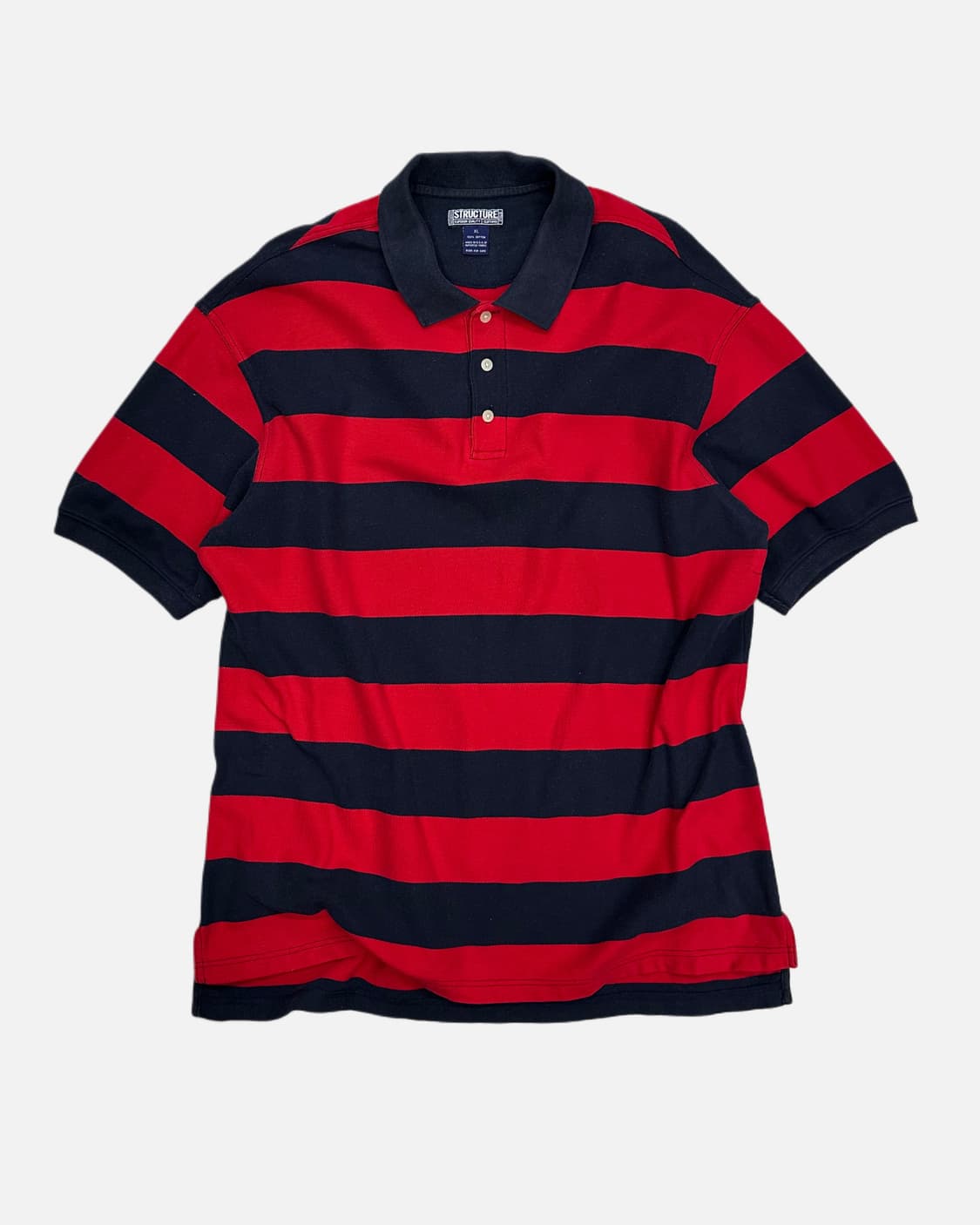STRUCTURE 90's red stripe pk t-shirt 상품이미지1