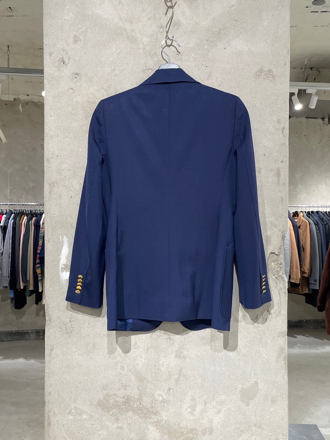 구찌 네이비 금장 버튼 2B 울 블레이저 상품이미지6