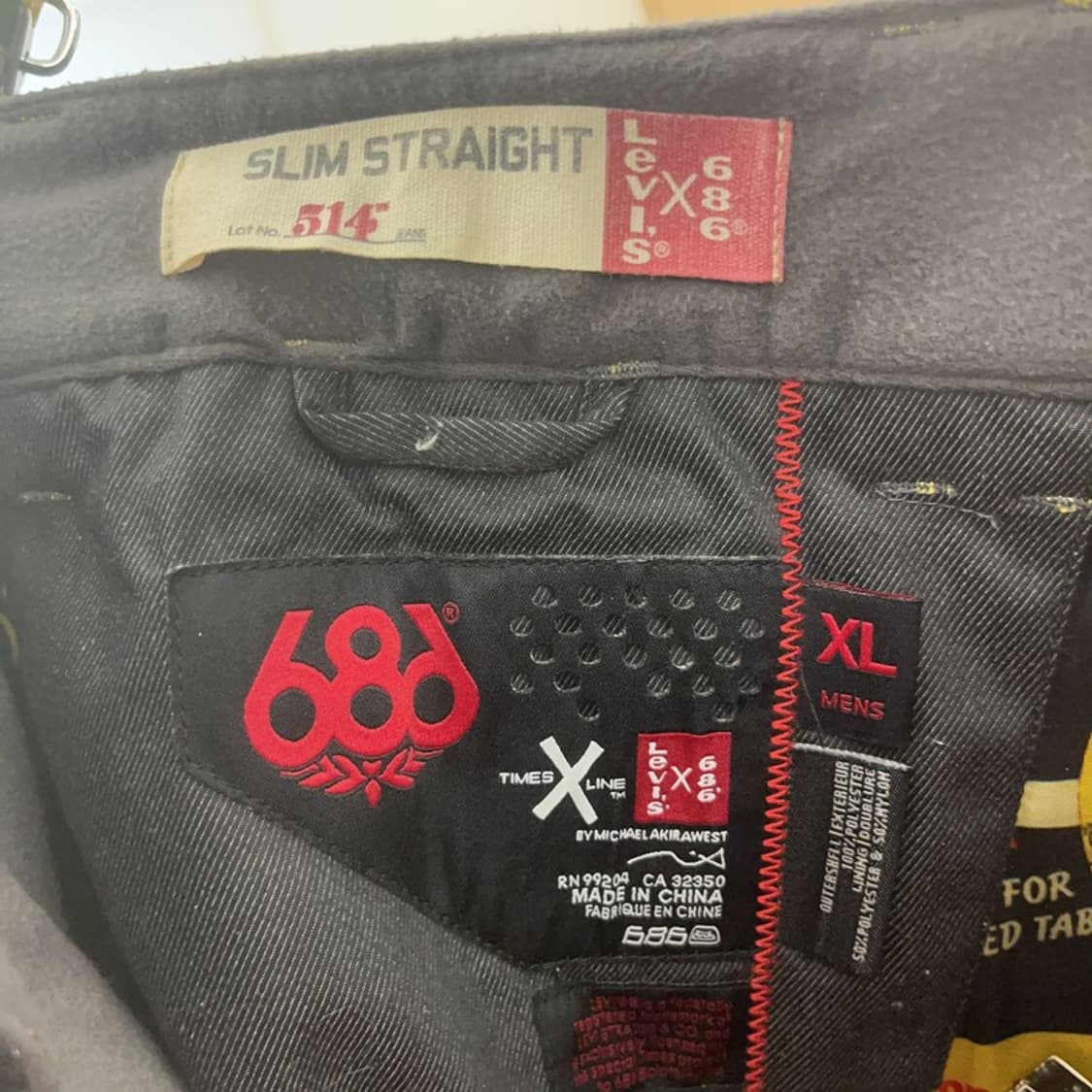 리바이스 514 데님스타일 스키 스노보드 팬츠 38인치 C07268 상품이미지6