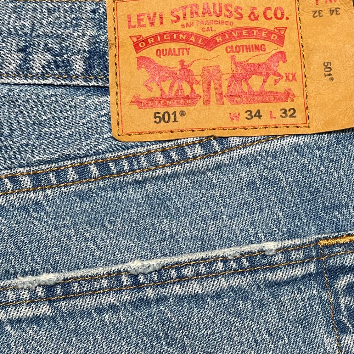 [36] 리바이스 501 빈티지 청바지 연청 데님팬츠 상품이미지2