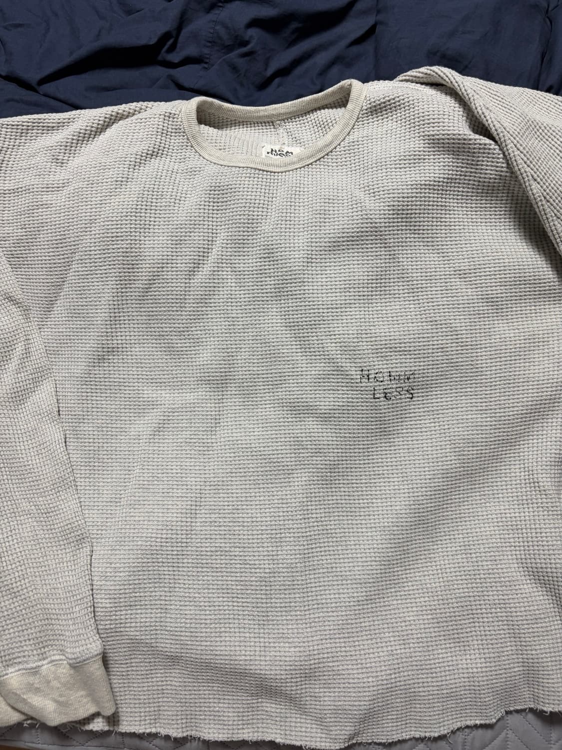 hommless 헤비와플 롱슬리브 티샤츠 에크루 상품이미지2