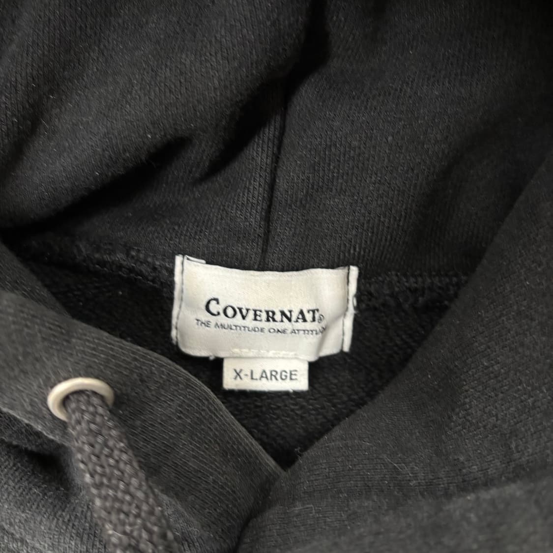 커버낫 빅로고 블랙 후드티 상품이미지3