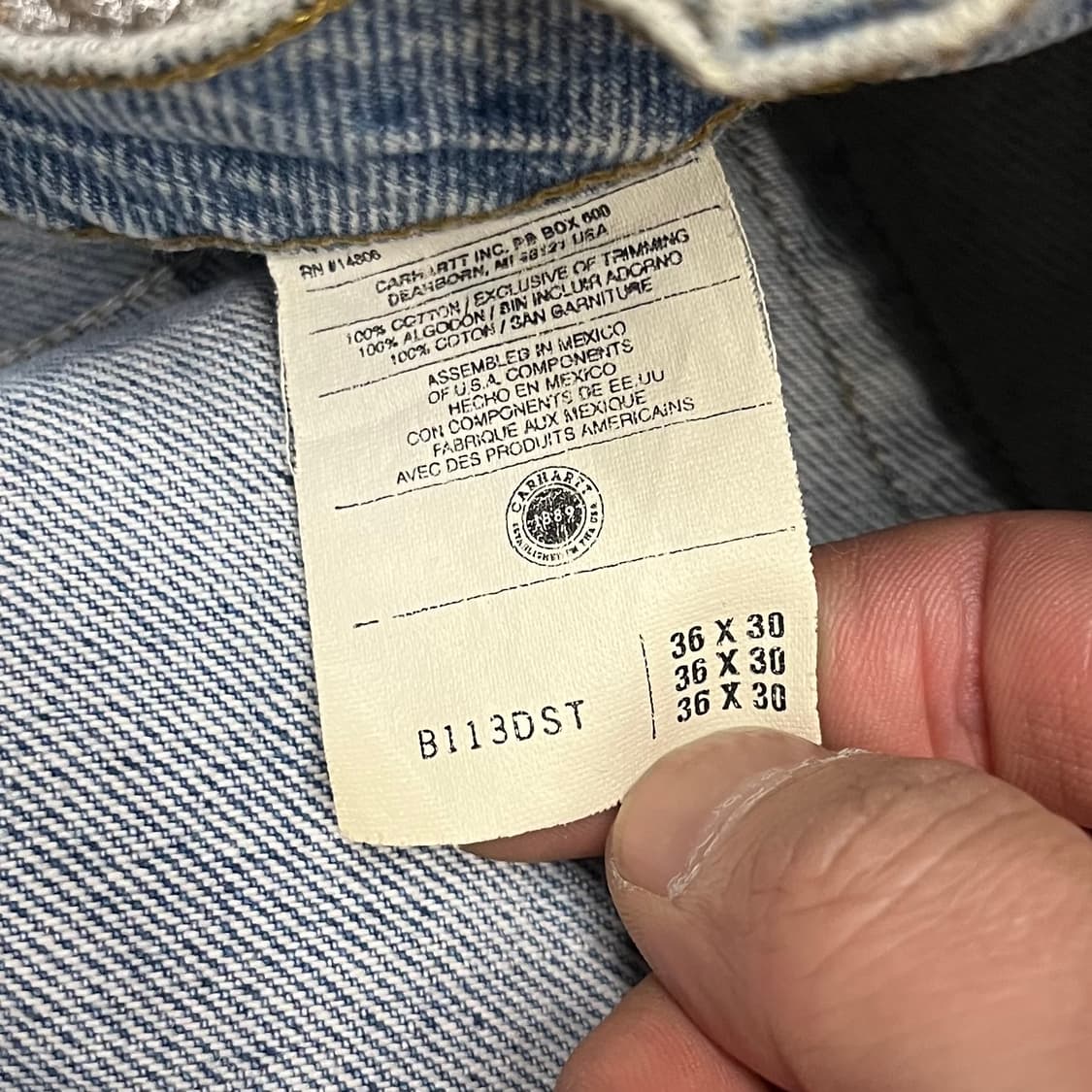 00s Carhartt  데님 팬츠 (35“) 상품이미지6