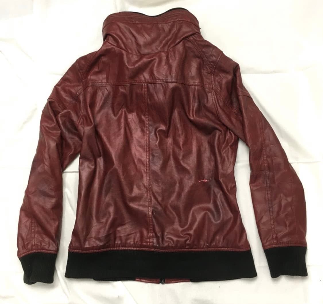Blood red high neck jacket 상품이미지3