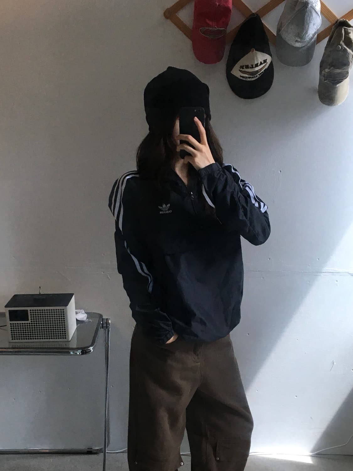 아디다스 불꽃로고 사이드라인 아노락 상품이미지2