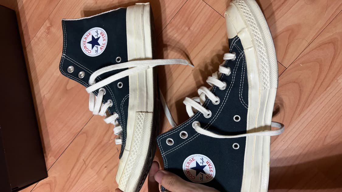 컨버스 x 플레이 꼼데가르송 척 70 하이 블랙 265 상품이미지3