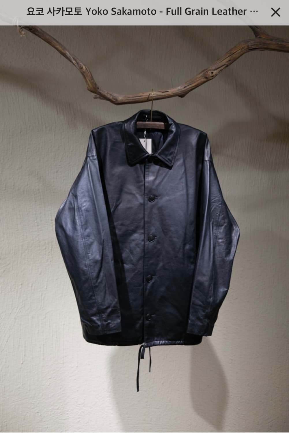 요코사카모토 25fw 풀그레인 레더 블랙 상품이미지1