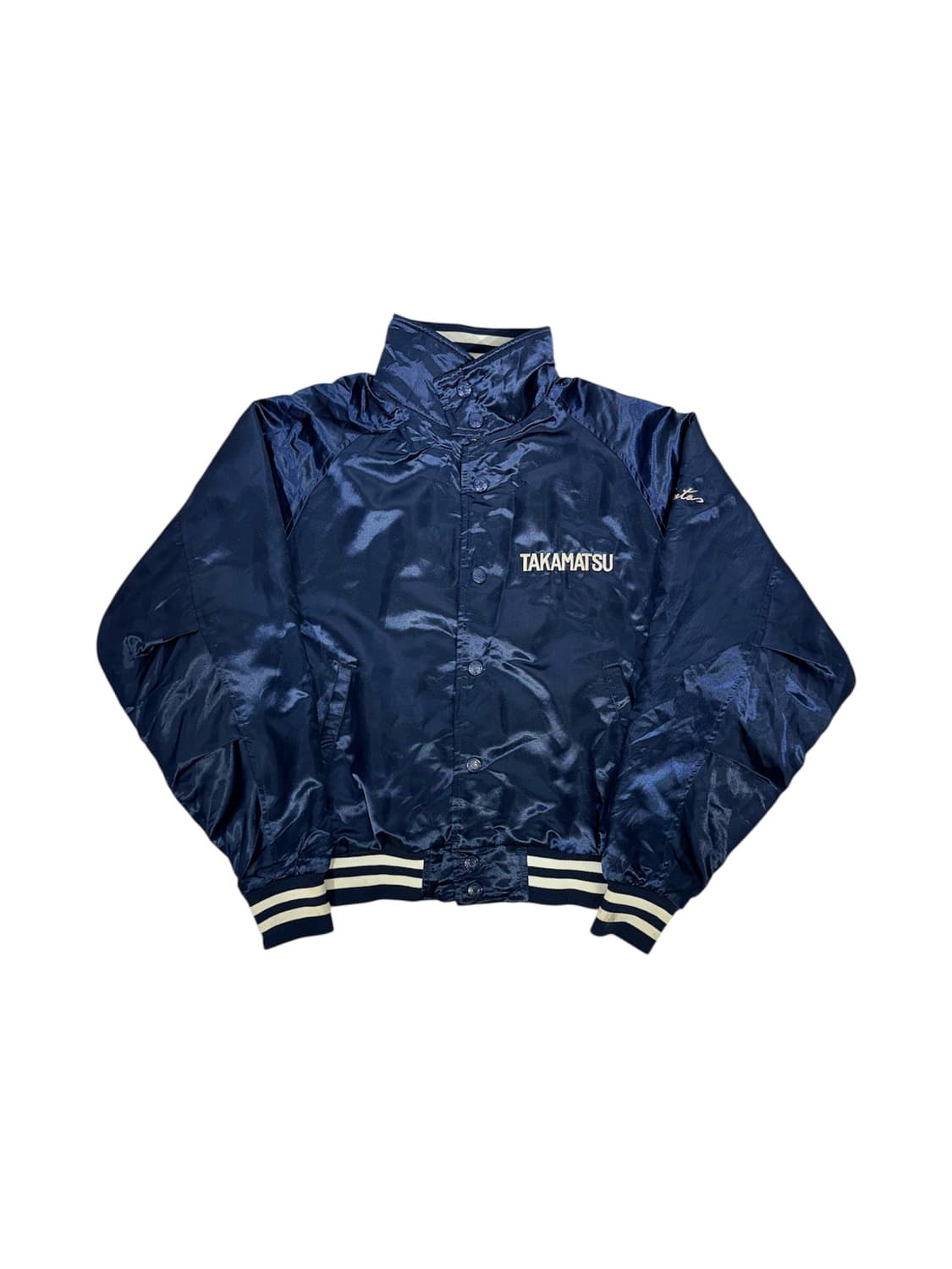 일본 빈티지 zett 네이비 여성 크롭 바시티 야구 잠바 블루종 자켓  상품이미지5