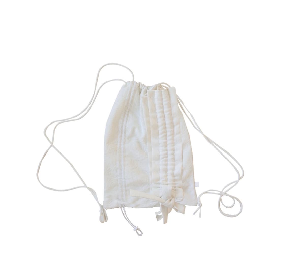 글로시 로맨틱 로즈 짐색 화이트romantic rose gymsac가방 상품이미지1