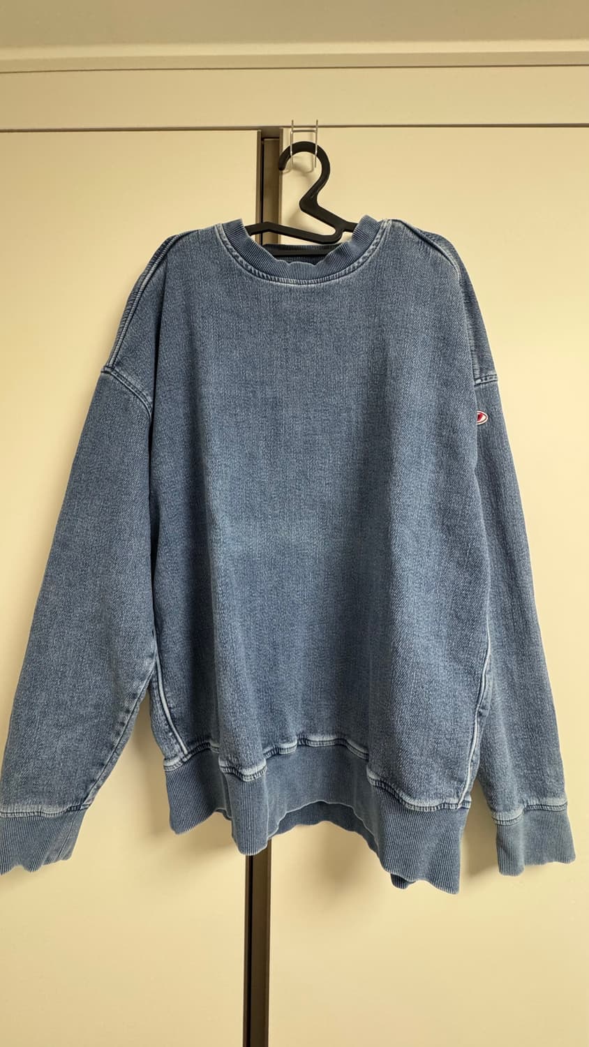 [L] 디젤 D 크립 트랙 데님 맨투맨 상품이미지2