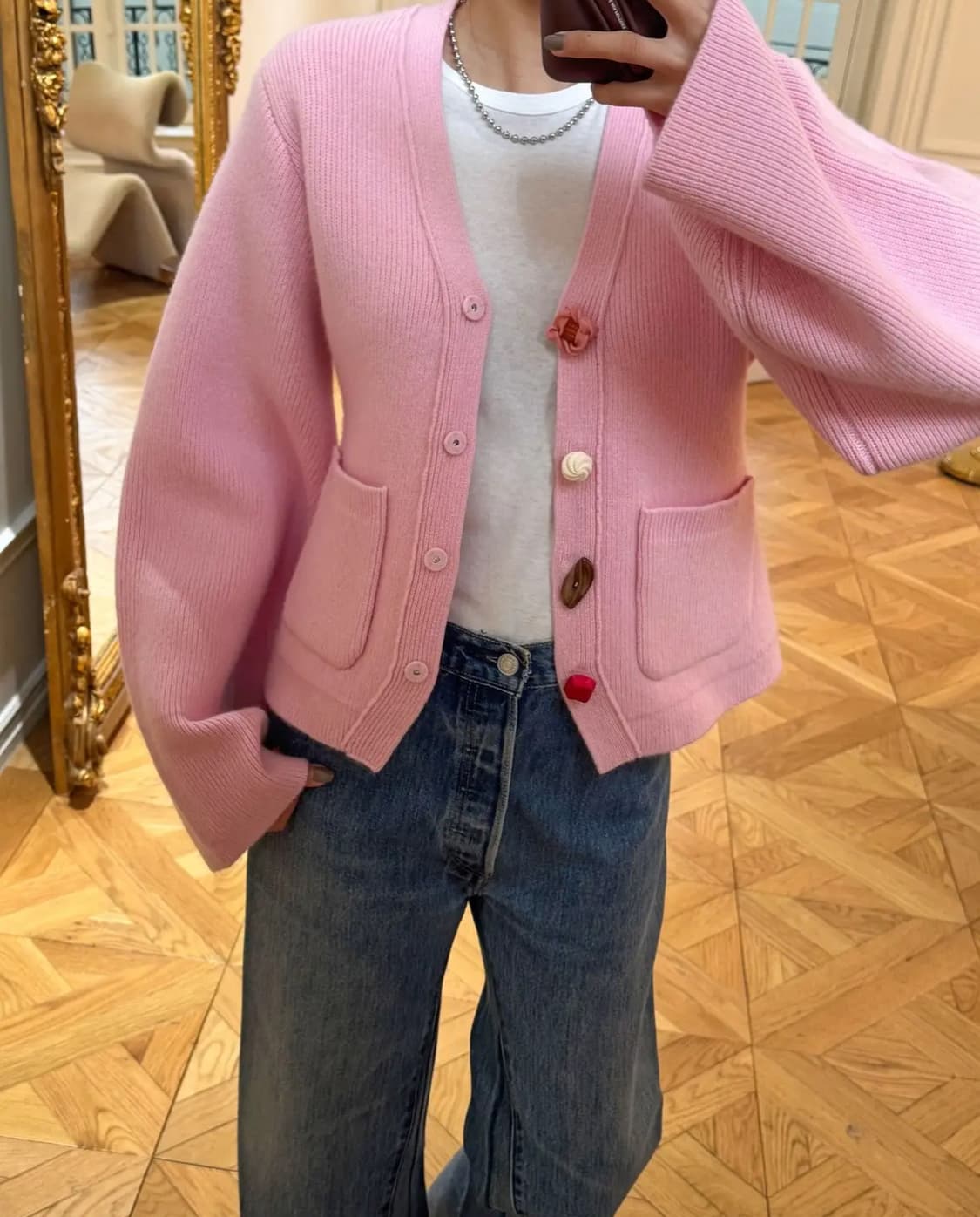 페이우 울 100 벌룬 가디건 상품이미지2