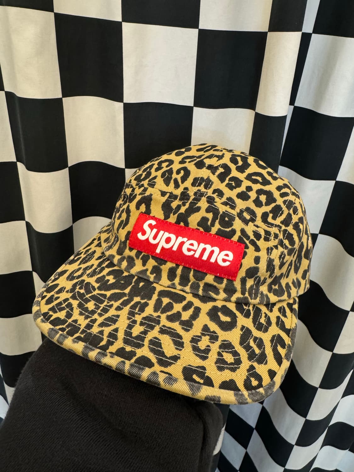 슈프림 워시드 치노 트윌 레오파드 캡 처분  상품이미지1