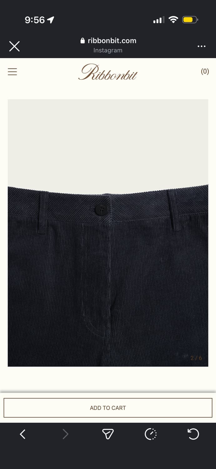 리본빛 코듀로이 하프팬츠 상품이미지2