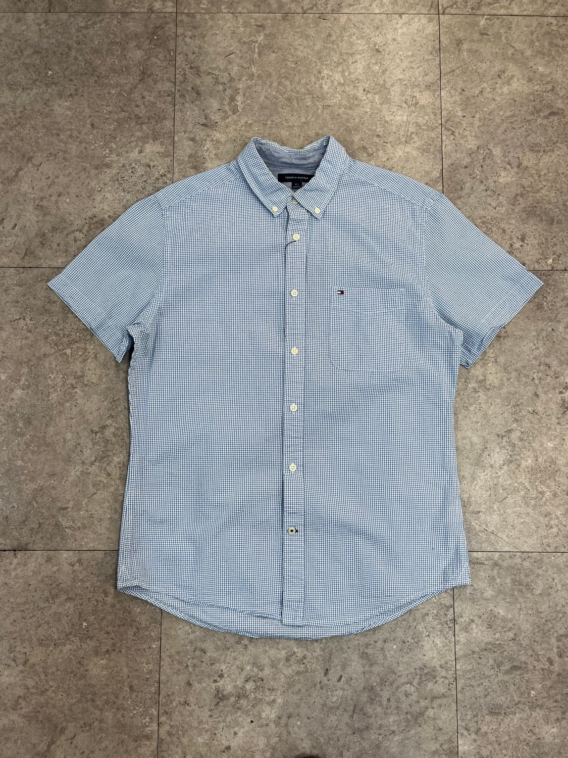 타미힐피거 포켓 반팔 셔츠 블루 L #csz3715 상품이미지4