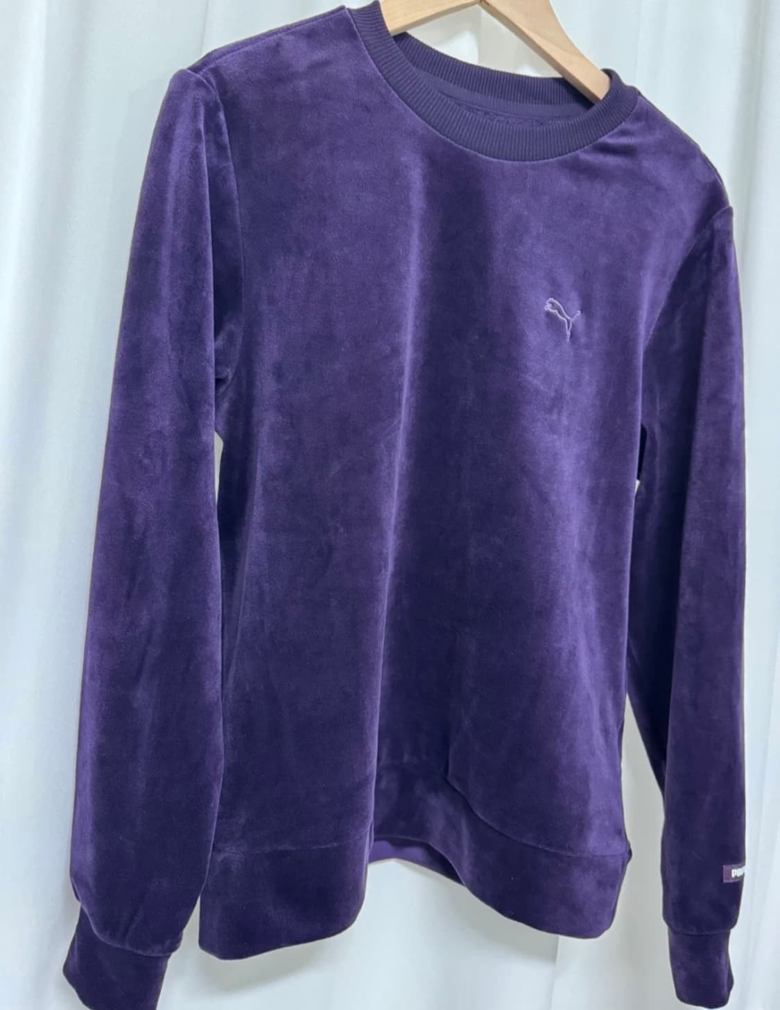 PUMA 벨벳 맨투맨 퍼플 상품이미지4