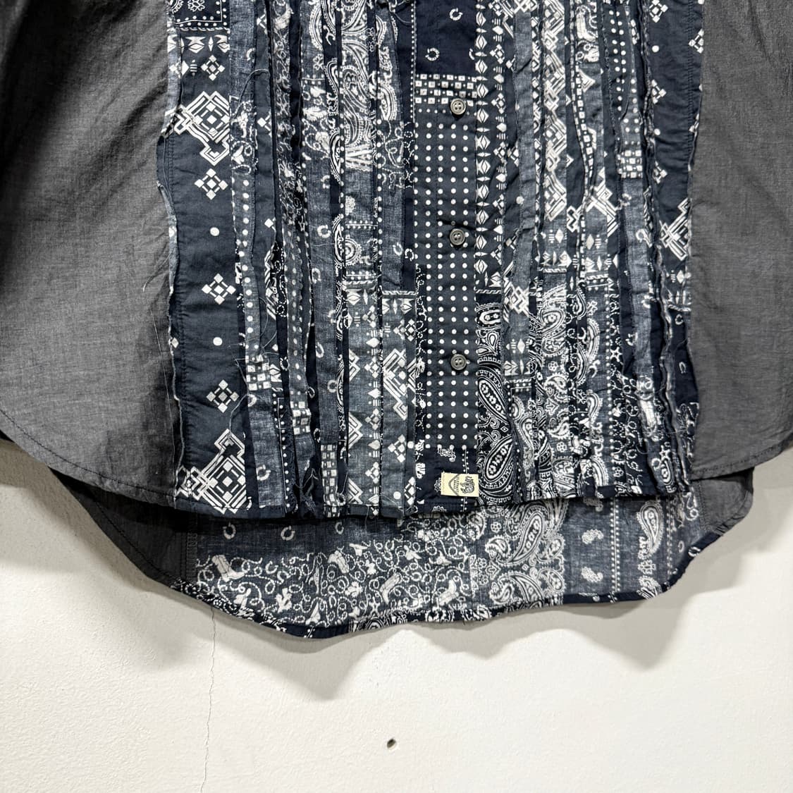 VTG 빈티지 리메이크 페이즐리 패턴 그런지 차이나카라 셔츠 상품이미지4