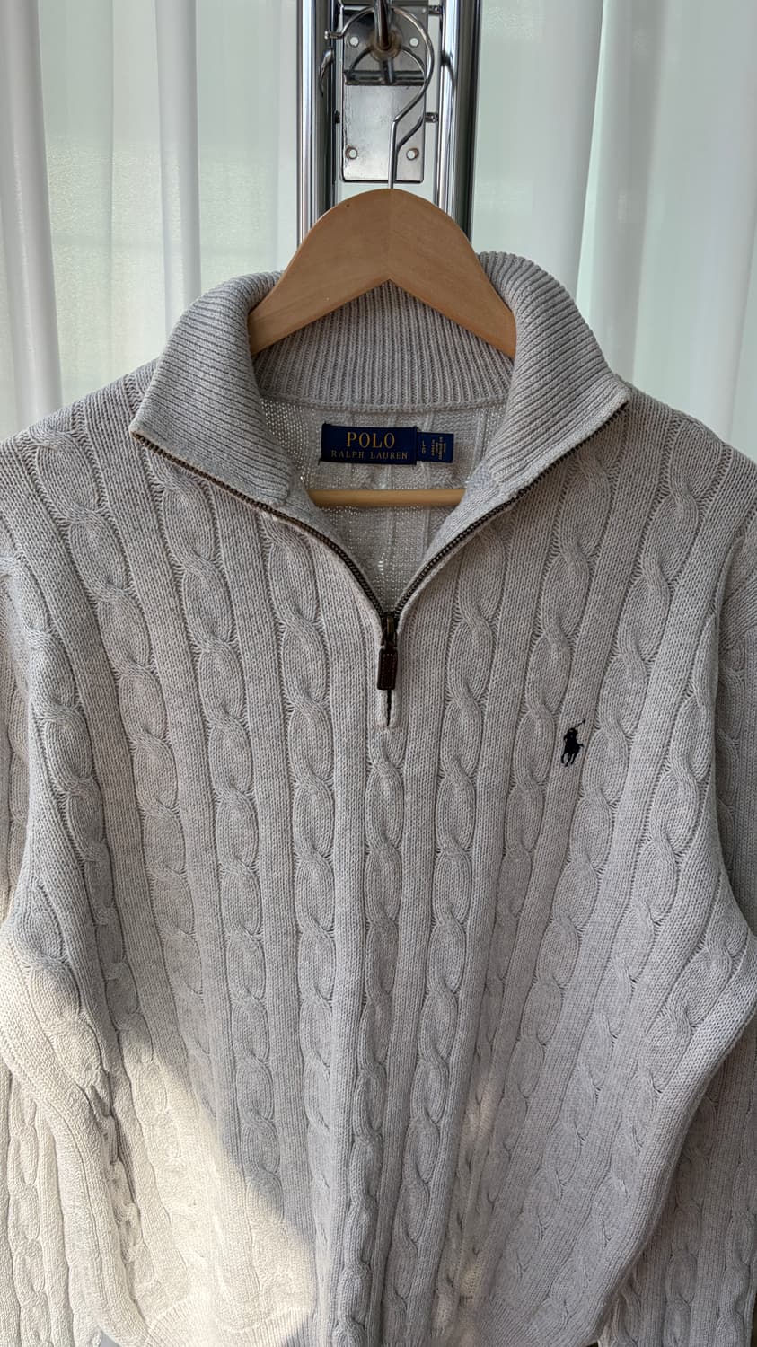 [L]폴로 랄프로렌 하이넥 하프집업 케이블 니트 상품이미지4