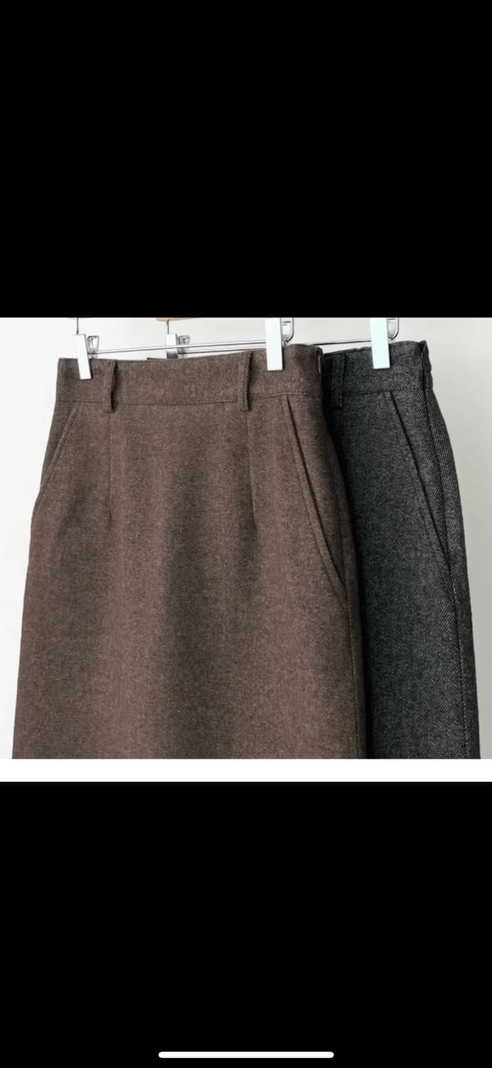 베지터블 트윌 롱 스커트 브라운 s 상품이미지2