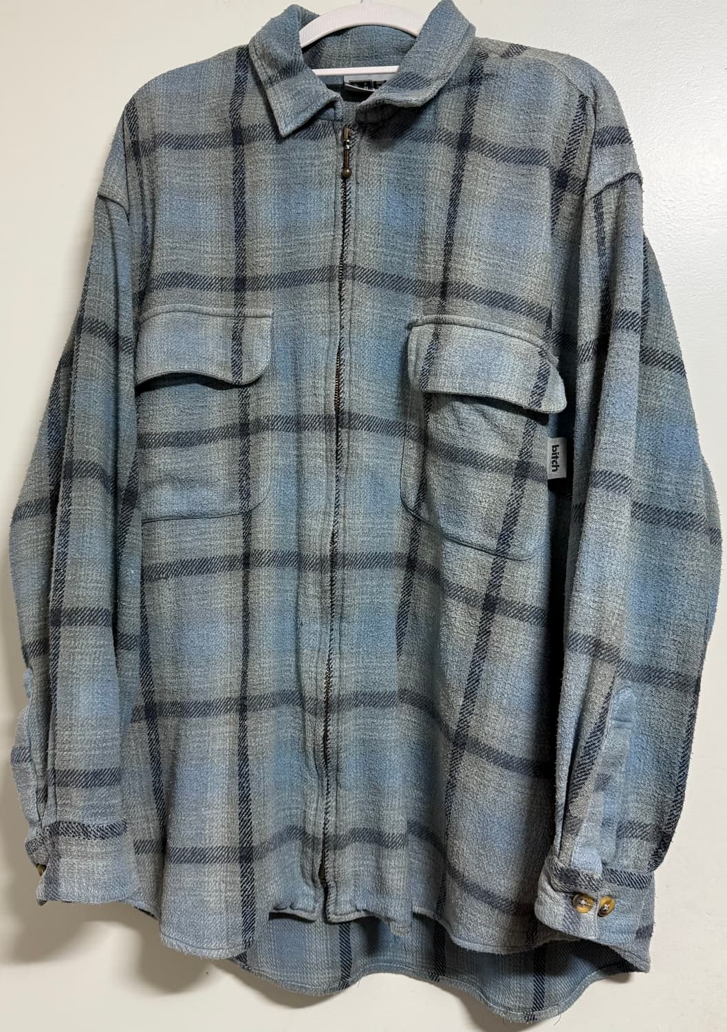 비치스케이트보드 울 체크셔츠 상품이미지1