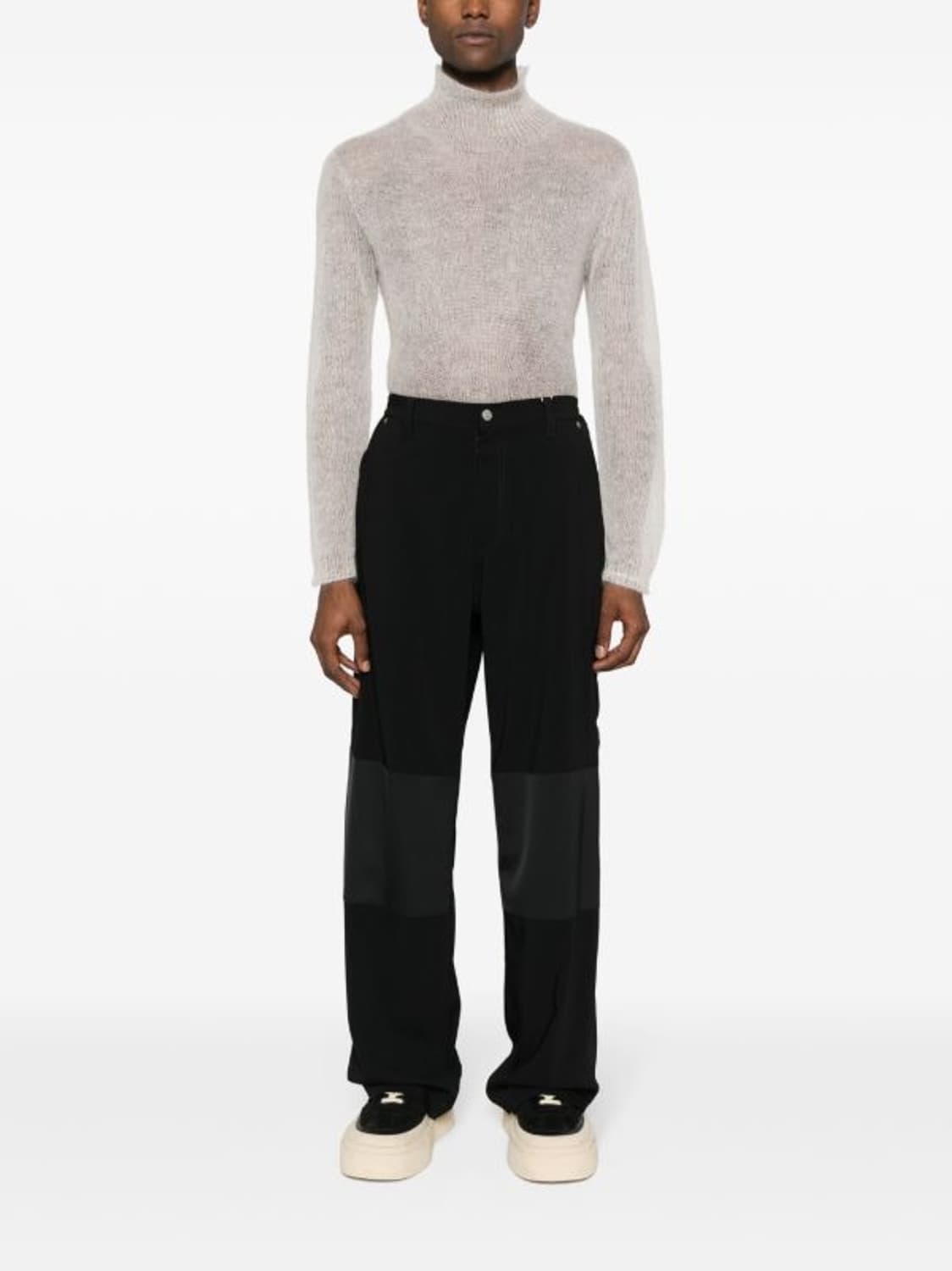 MM6 포플린 블랙 와이드팬츠 상품이미지1