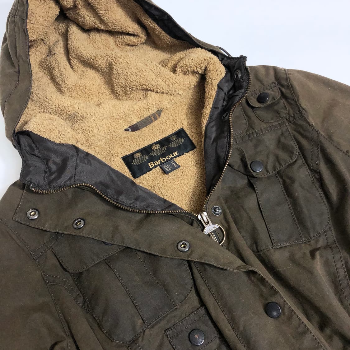 바버 빈티지 실크오일 왁스 자켓 UK10 상품이미지2