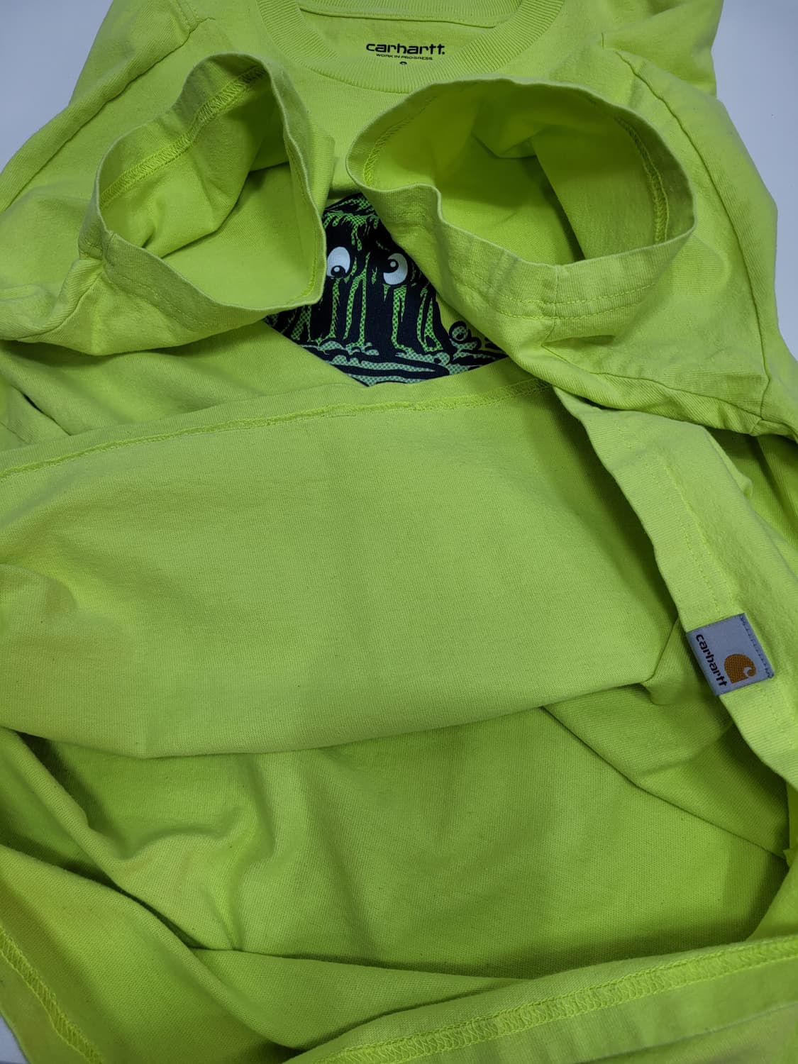 carhartt 칼하트 히트 웨이브 티셔츠 / 남 S 겨자색 상품이미지6