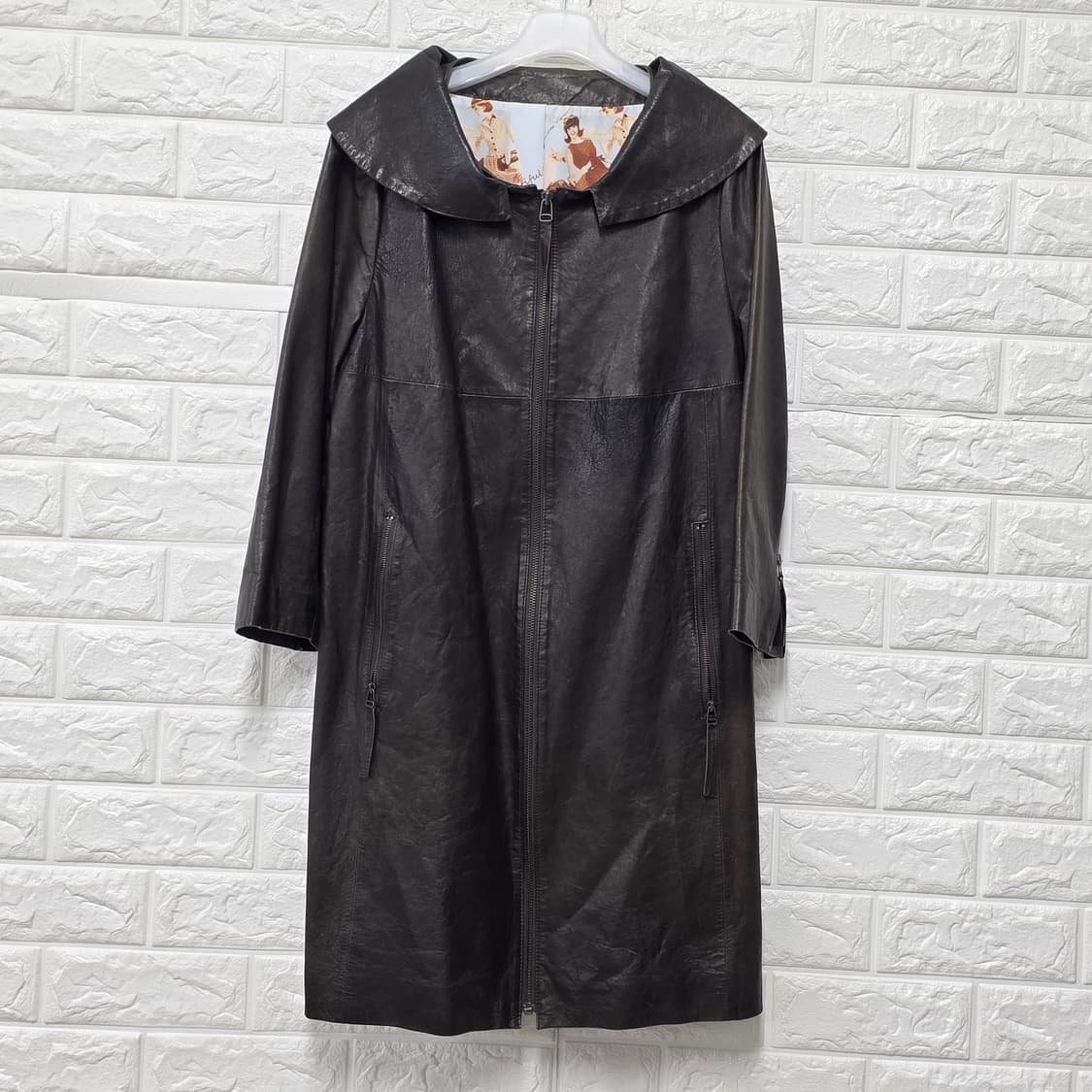 택포// HASSTIGE 양가죽 롱 코트 M 상품이미지1