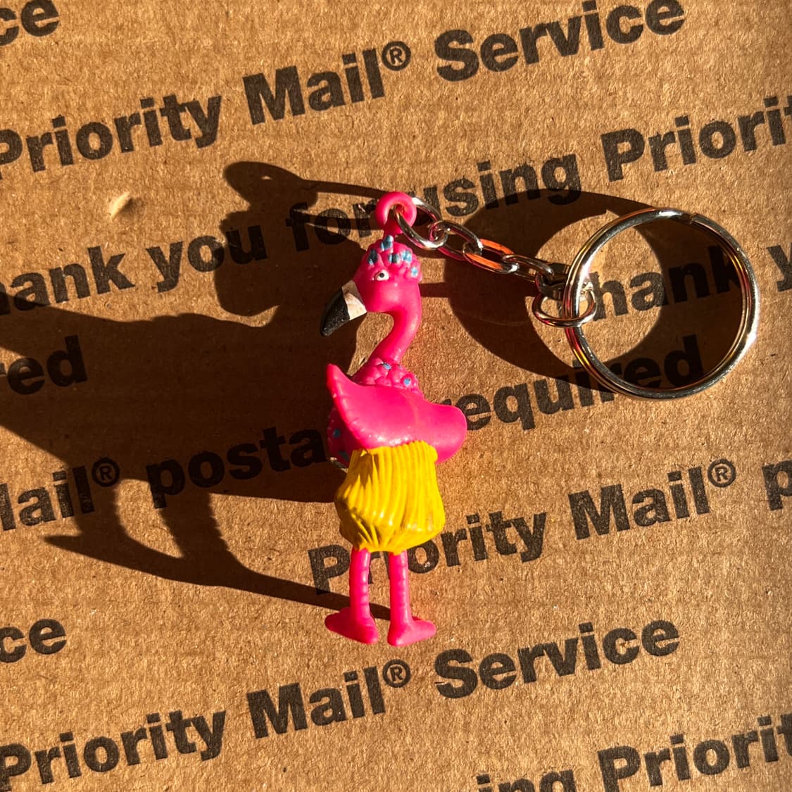 90s vtg Hawaiian Flamingo Keyring 상품이미지2