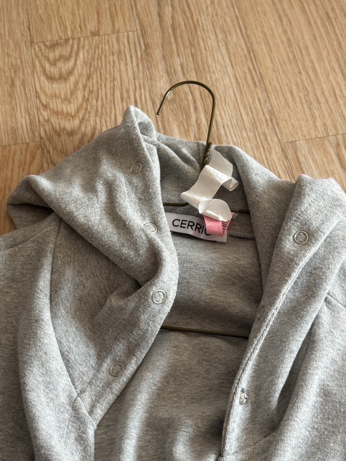 세릭 후드가디건 그레이 상품이미지6