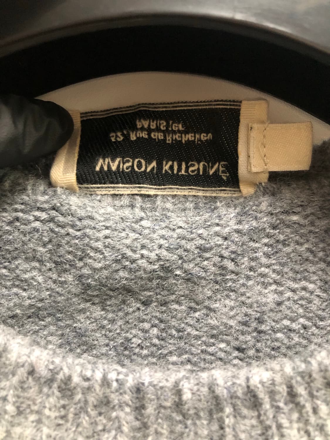 [남성S] 메종키츠네 폭스헤드 니트 그레이 상품이미지4